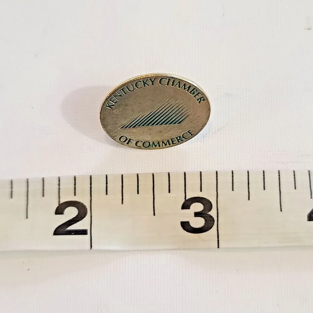 Ky Chamber of Commerce Commonwealth of Kentucky Green Gold Lapel Pin